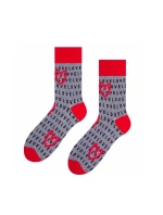 Vzorované pánske ponožky Steven art.136 Srdiečka