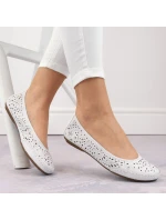 Pohodlná kožená poltopánka Rieker W RKR649 white