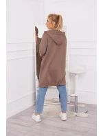 Zateplená bunda s kapucňou mocca