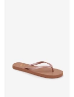 Damskie Japonki Klapki 4FMM00FFLIF018-82S Jasnobrązowe