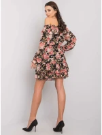 Šaty DHJ SK 15015 2.73P čierna a ružová