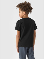Chlapčenské jednofarebné tričko 4F - čierne