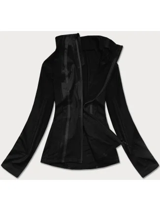 Čierna dámska mikina s nízkym stojačikom (HH020-01)