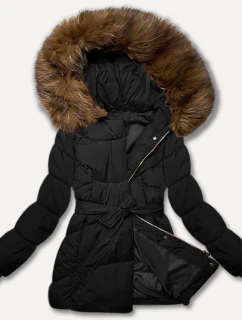 Dámska prechodná bunda bomber J Style čierno-béžová (5M3238-392B)