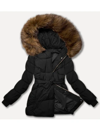 Dámska prechodná bunda bomber J Style čierno-béžová (5M3238-392B)