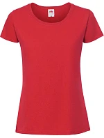Fruit of the Loom Lady-Fit Iconic 195 T Dámske tričko z hrubej bavlny 16.1424 červené Fruit of the Loom Lady-Fit Iconic 195 T Dámske tričko z hrubej bavlny 16.1424 červené