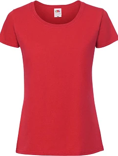 Fruit of the Loom Lady-Fit Iconic 195 T Dámske tričko z hrubej bavlny 16.1424 červené