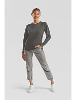 Fruit of the Loom Lady-Fit LW Raglan Sweat Dámska mikina s raglánovými rukávmi 16.2146 heather grey