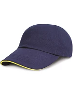 Result Headwear RC 024XP 6-panelová nízkoprofilová sendvičová čiapka 28.24XP tmavomodrá/žltá Result Headwear RC 024XP 6-panelová nízkoprofilová sendvičová čiapka 28.24XP tmavomodrá/žltá