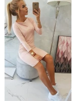 Klasické šaty tmavo púdrovo ružové