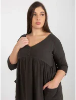 RV šaty SK 8529.37P tmavá khaki