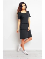 Denné šaty model M073 tmavomodré - Infinite You Denné šaty model M073 tmavomodré - Infinite You