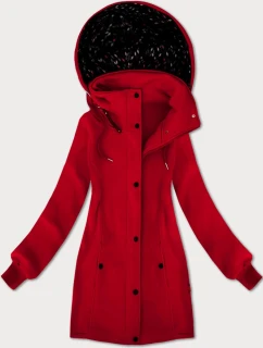 Dámska mikina so stojačikom a kapucňou LHD červená (AMG-171)