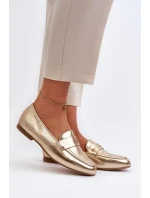 Dámske mokasíny na plochom podpätku Gold Sylvaine