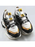 Čierne dámske sneakersy s panterím vzorom (BX1827-SP)