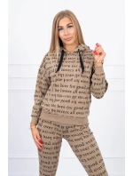 Súprava s potlačou vo farbe camel Súprava s potlačou vo farbe camel