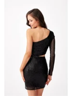 Večerné šaty SUK0404 čierne - Roco Fashion