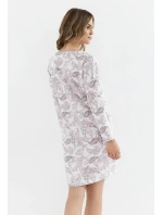Dámska nočná košeľa 429 White Pattern - Cana