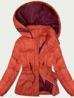 Dámska zimná prešívaná bunda (15200) koralová - Goodlooking