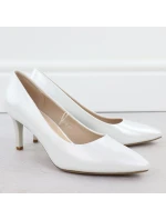 Dámske strieborné saténové lodičky Sergio Leone 1336