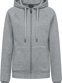 Promodoro 5505 Dámska mikina s kapucňou z hrubej bavlny 40.5505 heather grey