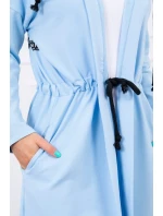 Dlhší zadný plášť modrý