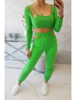 Sada s blúzkou top zelená neónová