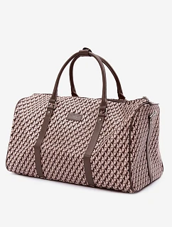 Vzorovaná cestovní taška tmavě béžová Suelle