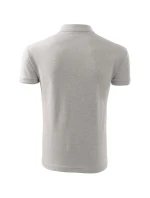 Pánska polokošeľa Pique svetlo šedá