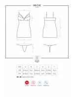 Košieľka 818-CHE chemise - Obsessive