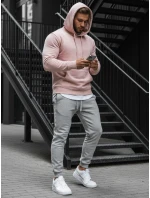 Ružová pánska mikina FashionStreet BX4845