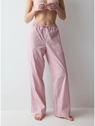 Dámske pyžamové nohavice Mix & Match Trousers Poplin Pink ružové – TRIUMPH