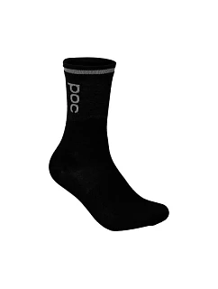 Cyklistické ponožky POC Thermal Sock Mid, čierne