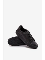 Skórzane Trampki Sneakersy Męskie Big Star SS174121 Czarne