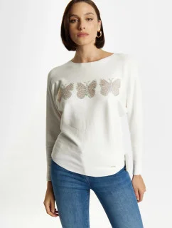 Dámsky sveter QNS0140-000 biely - Monnari