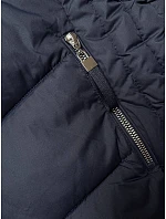 Dámska dlhá prešívaná zimná bunda Dark Blue (7689) Dámska dlhá prešívaná zimná bunda Dark Blue (7689)