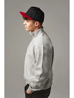 Beechfield B 610C 5-panelová snapbacková čiapka s kontrastným lemom 53.610C čierna/fuchsiová