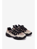 Sneakersy Dziecięce Ze Ściągaczem Beżowe Nanelita