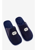 Pánské pantofle s nášivkou tmavě modré Presine