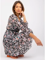 Šaty DHJ SK 10536A 1.80 čiernobielych