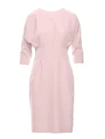S242 Šaty s netopierími rukávmi - púdrové