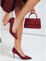 Dámske semišové ihlice vo vínovej farbe FashionStreet ZY1073