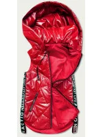 Červená dámska vesta s ozdobnými páskami (B8096-4)