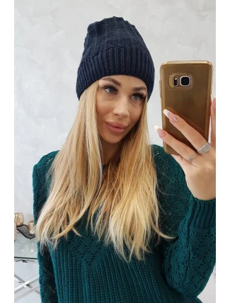 Fleecová čiapka Anna K238 navy blue