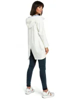 Dámska mikina s kapucňou nadmernej veľkosti na zips B091 ecru - Be Wear Dámska mikina s kapucňou nadmernej veľkosti na zips B091 ecru - Be Wear