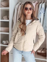 Dámska obojstranná prechodná bunda ZIBERKA beige FashionStreet TY4869