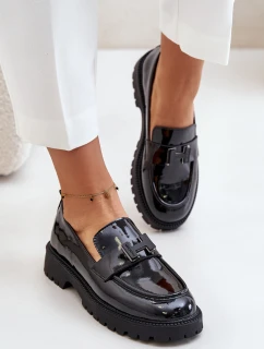 Dámske lakované mokasíny Vinceza 62187 Black