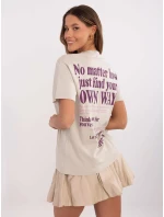 Tričko D12022AC02645G beige