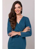 Zavinovacie šaty B271 petrol blue - BeWear Zavinovacie šaty B271 petrol blue - BeWear