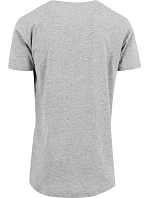 Build your Brand BY 028 Pánske tričko „Shaped Long“ 56.0028 melírovaná šedá
